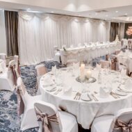 Plaza 1 wedding set up