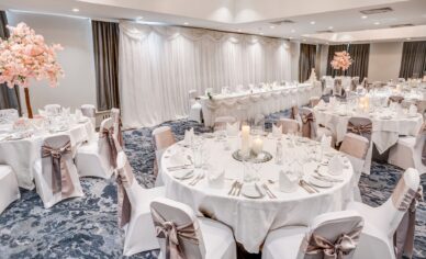 Plaza 1 wedding set up